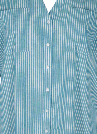 Randig skjorta i 100% bomull, Blue Stripe, Packshot image number 2
