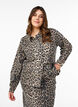 Jeansjacka med leopardmönster och bröstfickor, Brun, Model image number 0