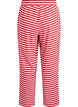 Randiga pyjamasbyxor med h&ouml;g midja och vida ben, R&ouml;d, Packshot image number 1
