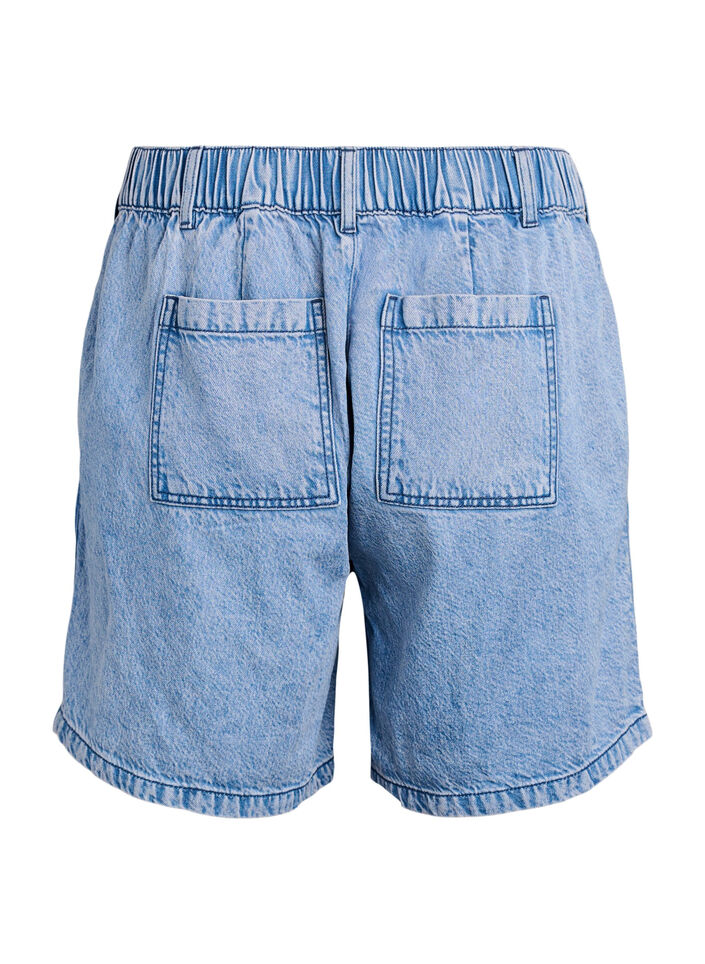 L&ouml;sa jeansshorts med h&ouml;g midja, Bl&aring;, Packshot image number 1