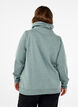 FLASH - Sweatshirt med hög krage, Balsam Green Melange, Model image number 1