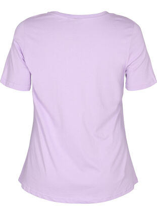 T-shirt i bomull med texttryck, Lavendula LOVE, Packshot image number 1