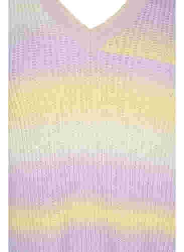 Randig tröja med v-ringning, Lavender Comb., Packshot image number 2