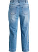 Croppade Kiana-jeans med rak passform och knappdetaljer, Bl&aring;, Packshot image number 1