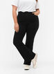 H&ouml;gmidjade jeans med bootcut, Svart, Model image number 2