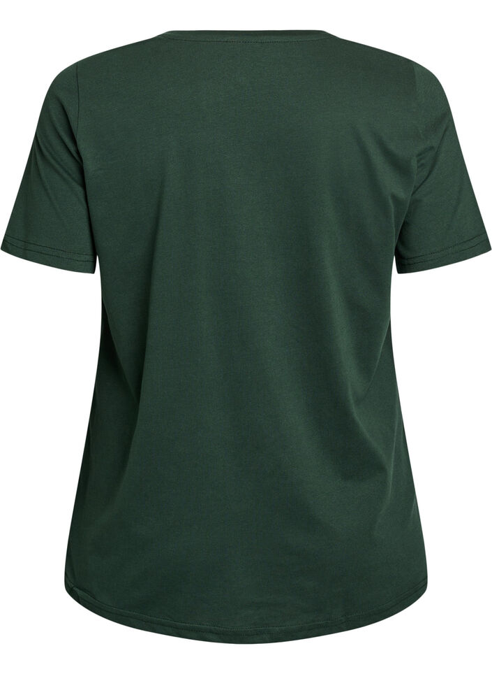 T-shirt med tryck, Gr&ouml;n, Packshot image number 1