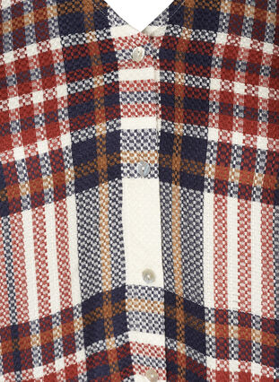 Rutig viskosskjorta med v-ringning, Check, Packshot image number 2