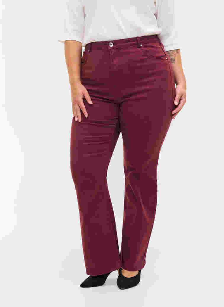Utsvängda jeans med extra hög midja, Port Royale, Model image number 2
