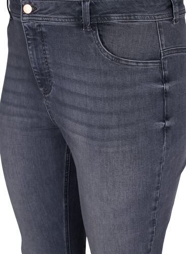 Amy jeans med extra slim fit och hög midja, Grey Denim, Packshot image number 2
