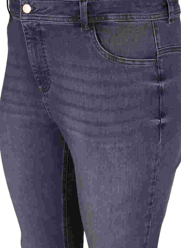 Nille jeans med extra slim fit och hög midja, Grey Denim, Packshot image number 2