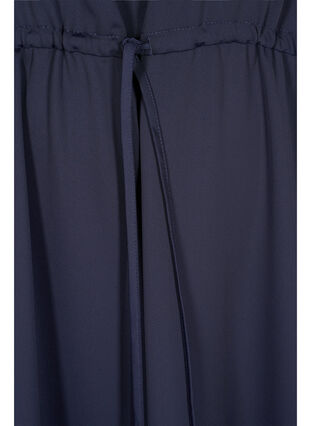 Kortärmad midiklänning med justerbar midja, Evening Blue, Packshot image number 2