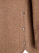 L&aring;ng stickad blus med kulknappar, Brun, Packshot image number 3