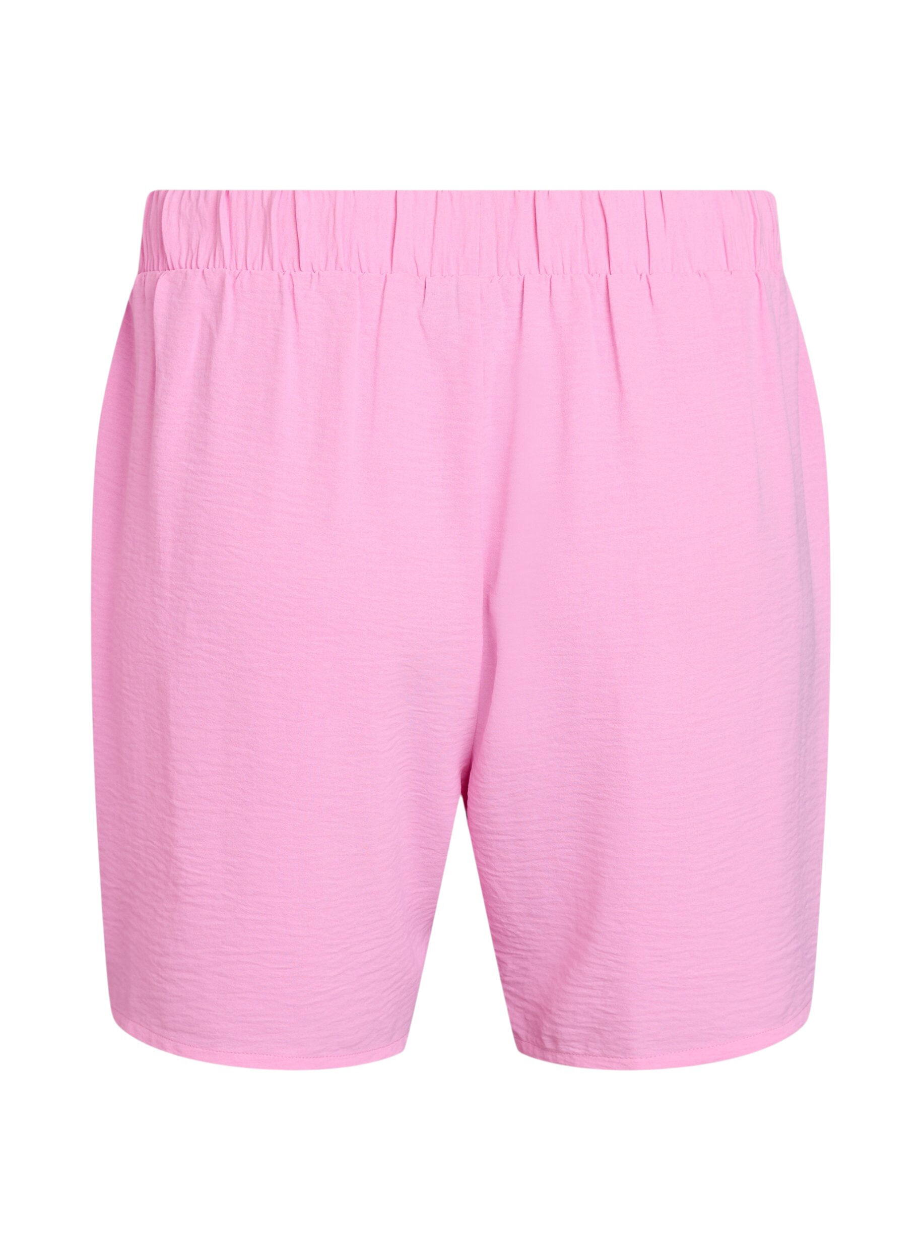 ZizziShorts med fickor och res&aring;r i midjan, Rosa, Packshot image number 1