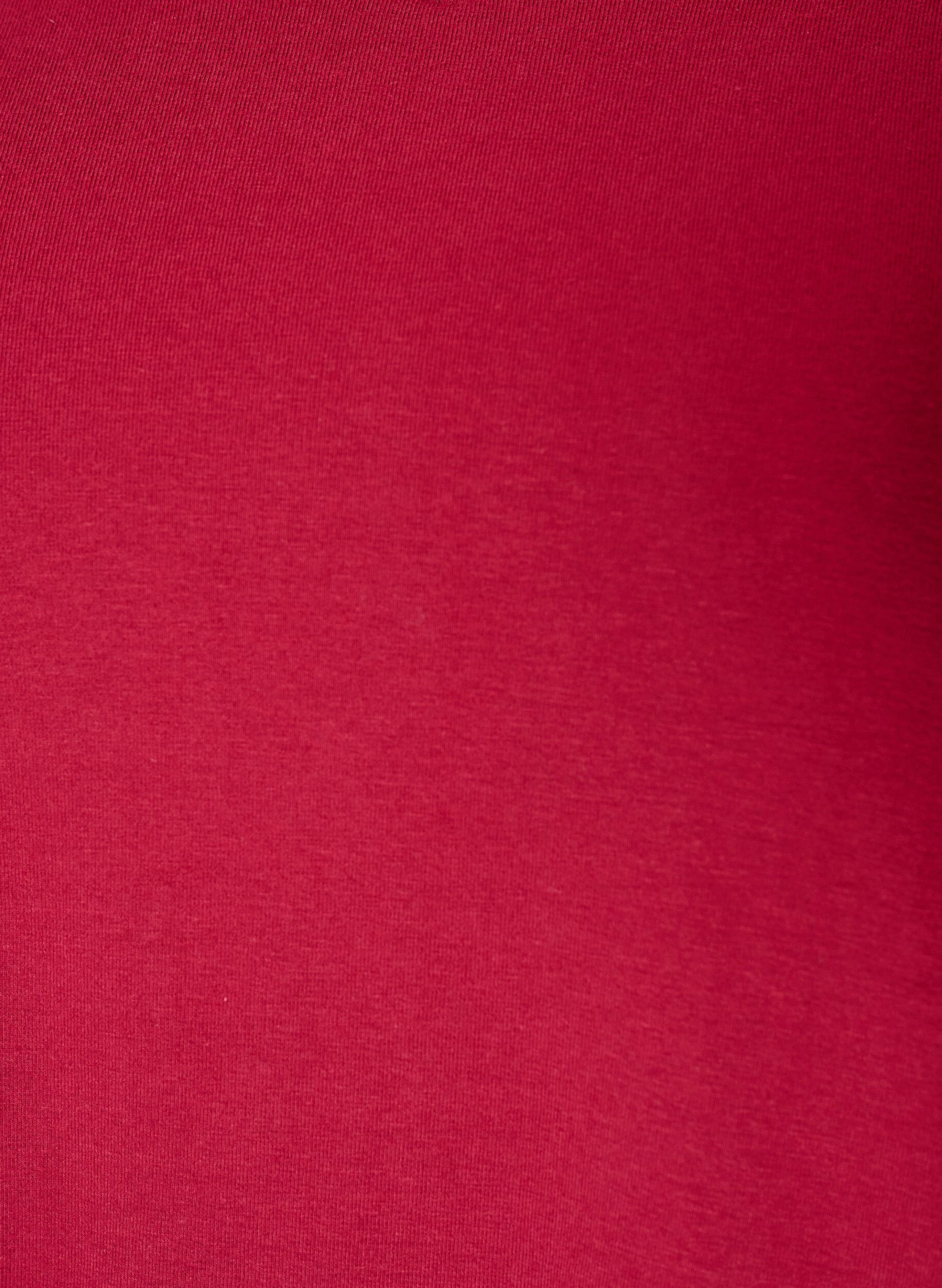 ZizziEnf&auml;rgad t-shirt i bomull, R&ouml;d, Packshot image number 2