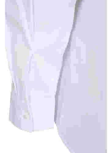 Skjorta i bomullsmix, Bright White, Packshot image number 3