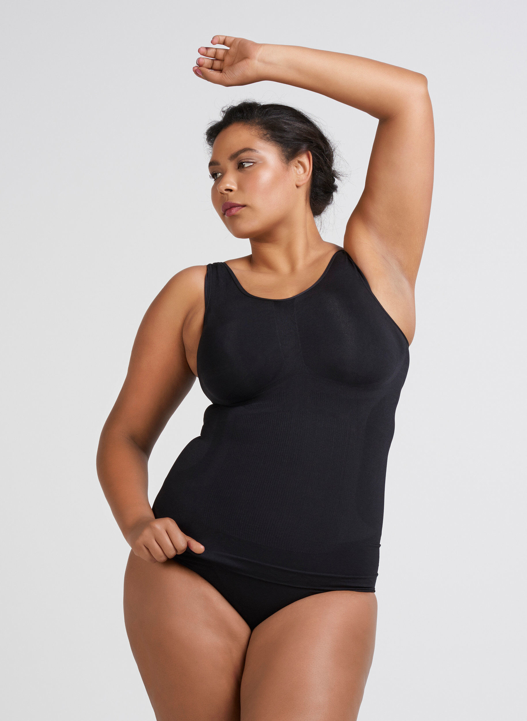 ZizziShapeweartopp med breda remmar, Svart, Model image number 2