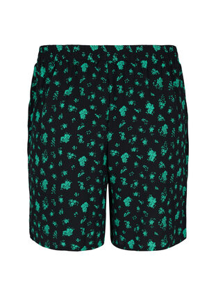 Mönstrade shorts med fickor, Green Flower AOP, Packshot image number 1