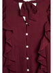 Skir blus med volanger och knytning, R&ouml;d, Packshot image number 2