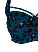 Bikini-bh med drapering och band över bysten, Leopard, Packshot image number 2
