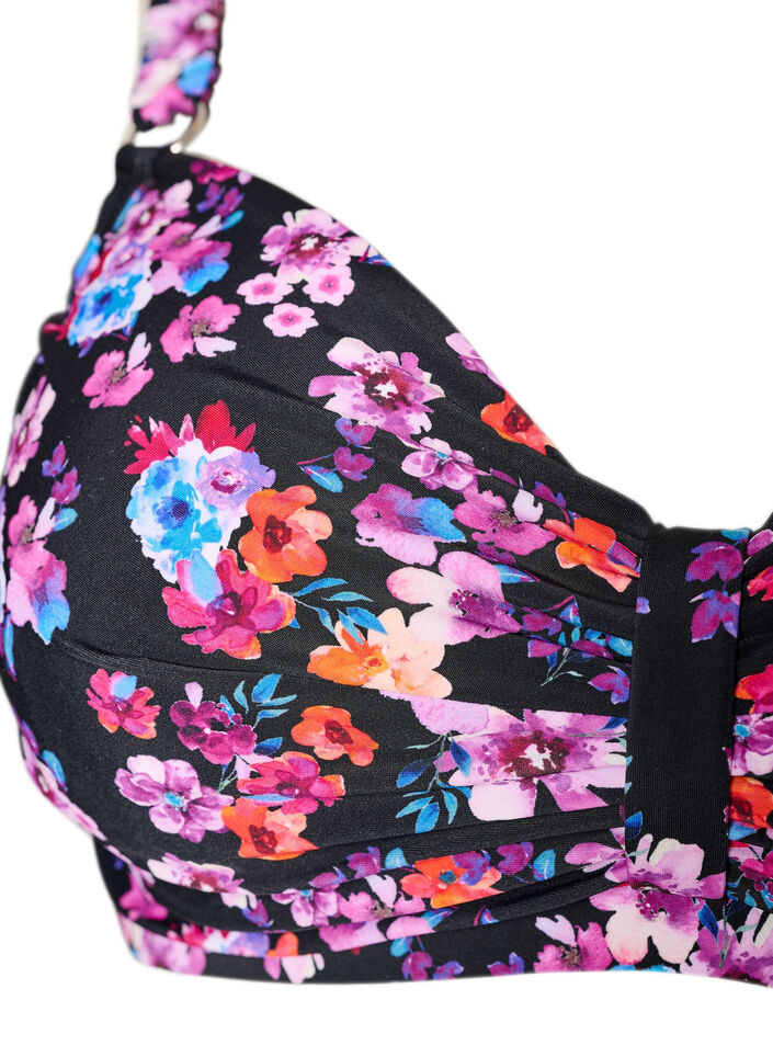 Bikinitopp med bygel och m&ouml;nster, Lila, Packshot image number 2