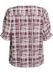 Skjortblus med halvl&aring;nga &auml;rmar, M&ouml;rk Bordeaux, Packshot image number 1