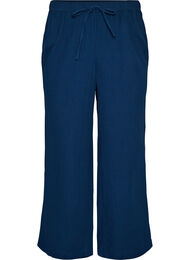 L&ouml;sa pyjamasbyxor i bomullsmuslin, Bl&aring;