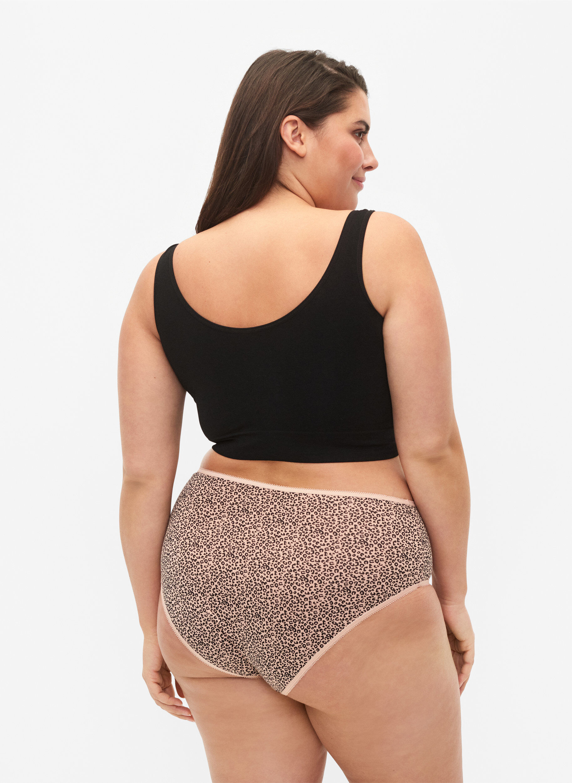 Zizzi 7-pack trosor med normalh&ouml;g midja, Blue Multi Pack , Model image number 1