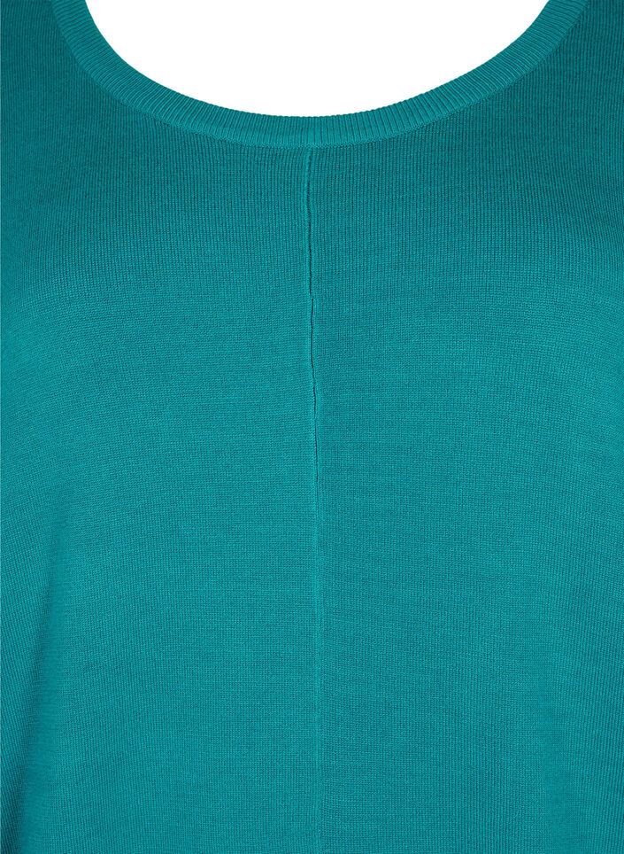 Stickad tunika i viskosblandning, Deep Lake, Packshot image number 2