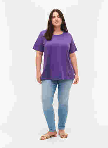 2-pack t-shirt i bomull, Deep Lavender/Black, Model image number 2