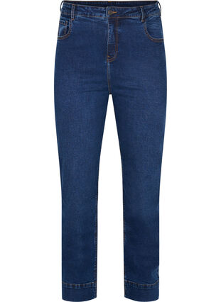 Megan Jeans med regular fit och extra hög midja, Blue denim, Packshot image number 0