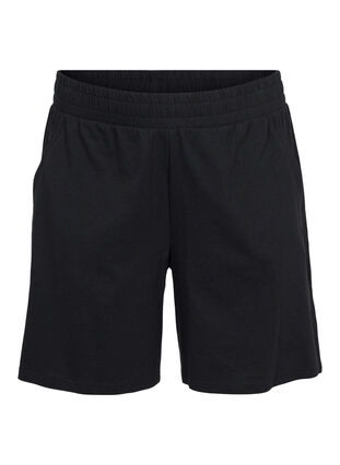 Lösa shorts med fickor, Black, Packshot image number 0