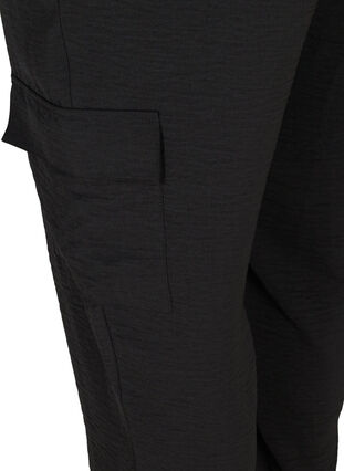 Lösa byxor med stora fickor, Black, Packshot image number 3