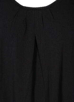Kortärmad klänning i bomull, Black, Packshot image number 2