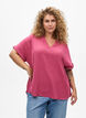 L&ouml;s blus med korta &auml;rmar, R&ouml;d, Model image number 0