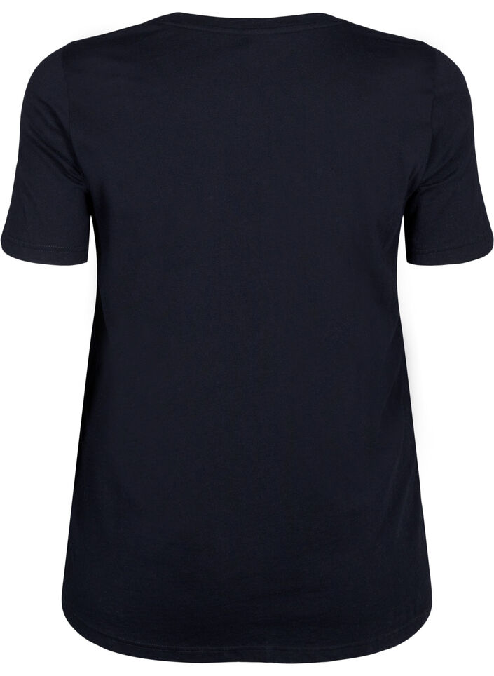 Jul-t-shirtar i 100% bomull, Black w. Wine, Packshot image number 1