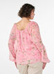 Chiffongblus med blommigt tryck och l&aring;nga &auml;rmar, Rosa, Model image number 2