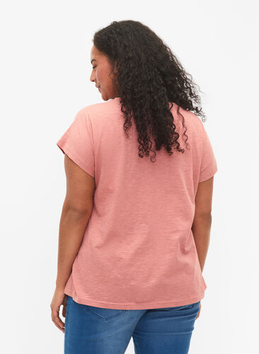 T-shirt i bomull med tryck, Old Rose W. Leaf, Model image number 1
