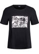 T-shirt med tryck, Svart, Packshot image number 0