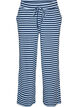 Randiga pyjamasbyxor med h&ouml;g midja och vida ben, Bl&aring;, Packshot image number 0