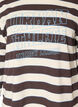 Randig blus i jersey med ett sportigt texttryck, Brun, Packshot image number 2