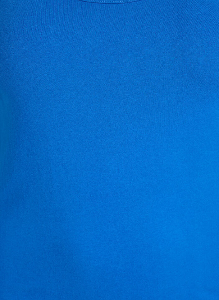 Solid f&auml;rg bas topp i bomull, Bl&aring;, Packshot image number 2