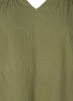 Kortärmad tunika i bomull, Ivy Green, Packshot image number 2