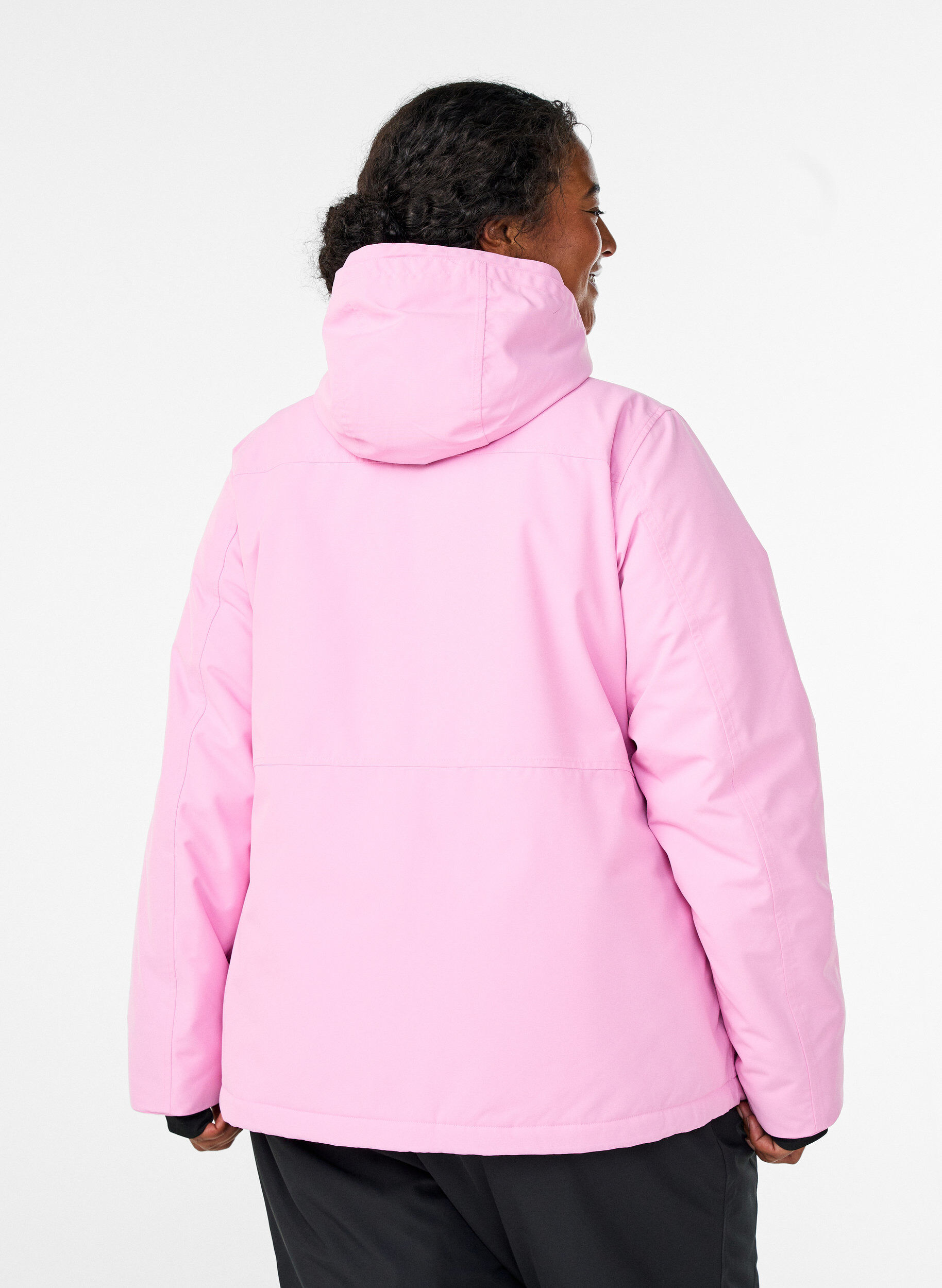 ZizziFunktionell skidjacka med huva, Rosa, Model image number 2