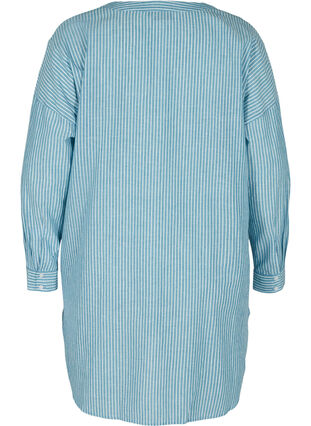 Randig skjorta i 100% bomull, Blue Stripe, Packshot image number 1