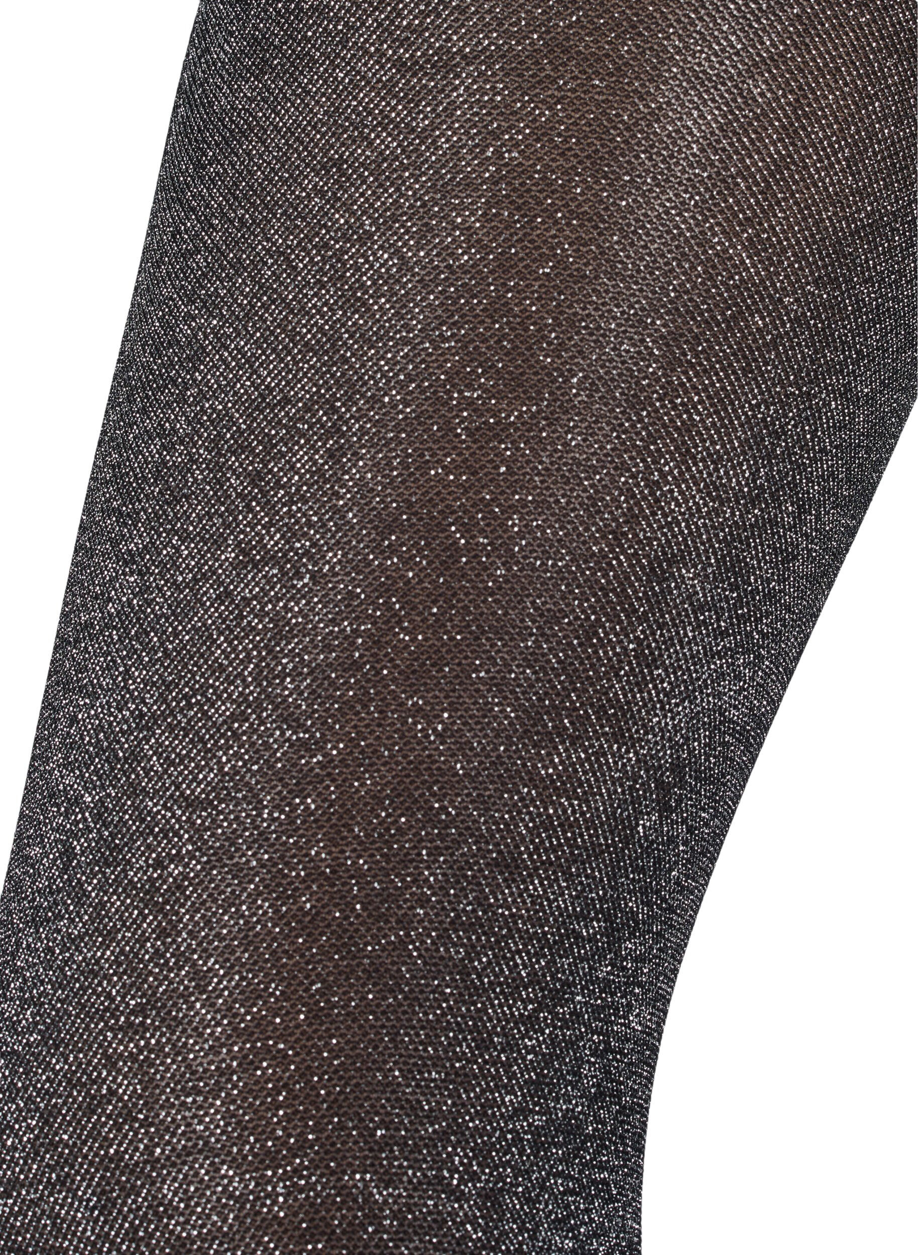 ZizziGlittriga strumpbyxor i 50 denier, Svart, Packshot image number 1