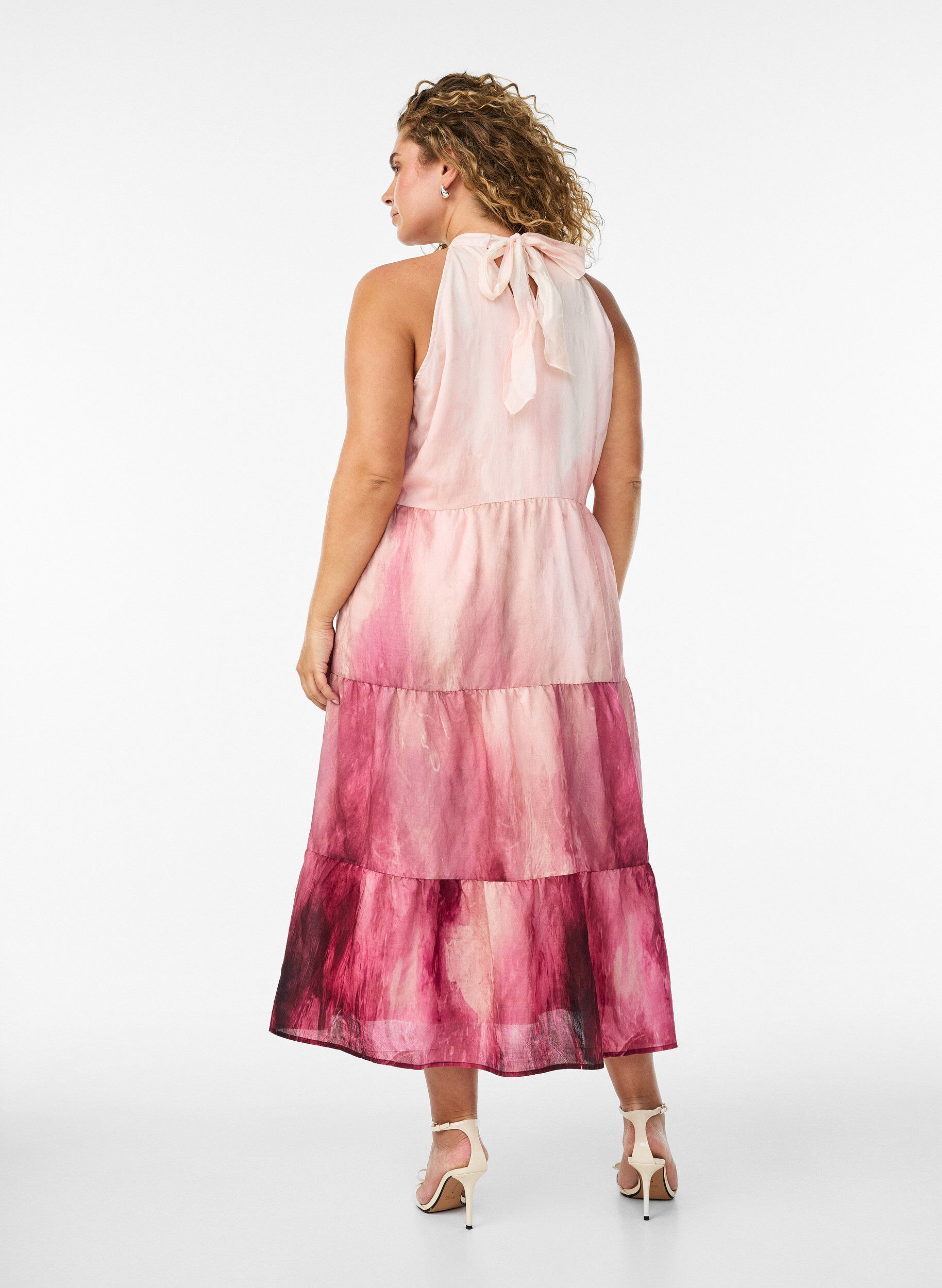 ZizziMidi halterneckkl&auml;nning, Rosa, Model image number 1