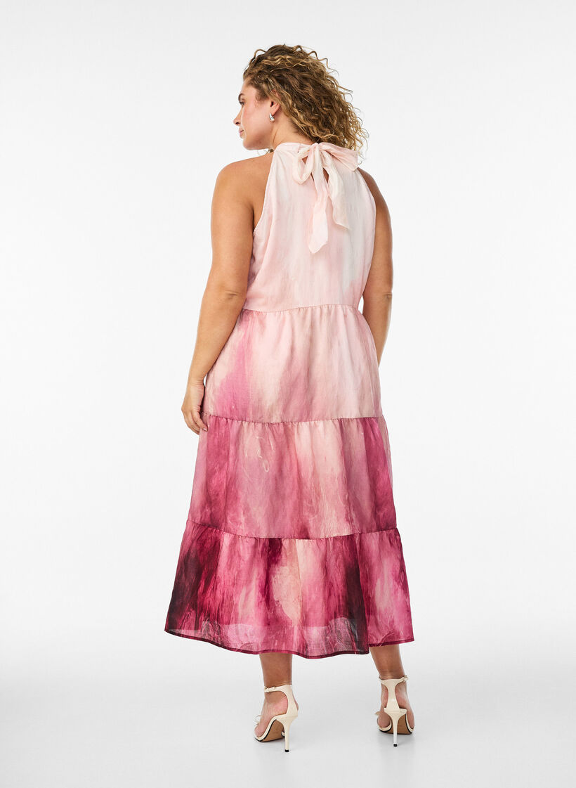 Midi halterneckkl&auml;nning, Rosa, Model image number 1