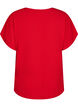 Blus med korta &auml;rmar och rund halsringning, R&ouml;d, Packshot image number 1