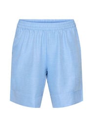 Shorts med fickor och h&ouml;g midja, Bl&aring;
