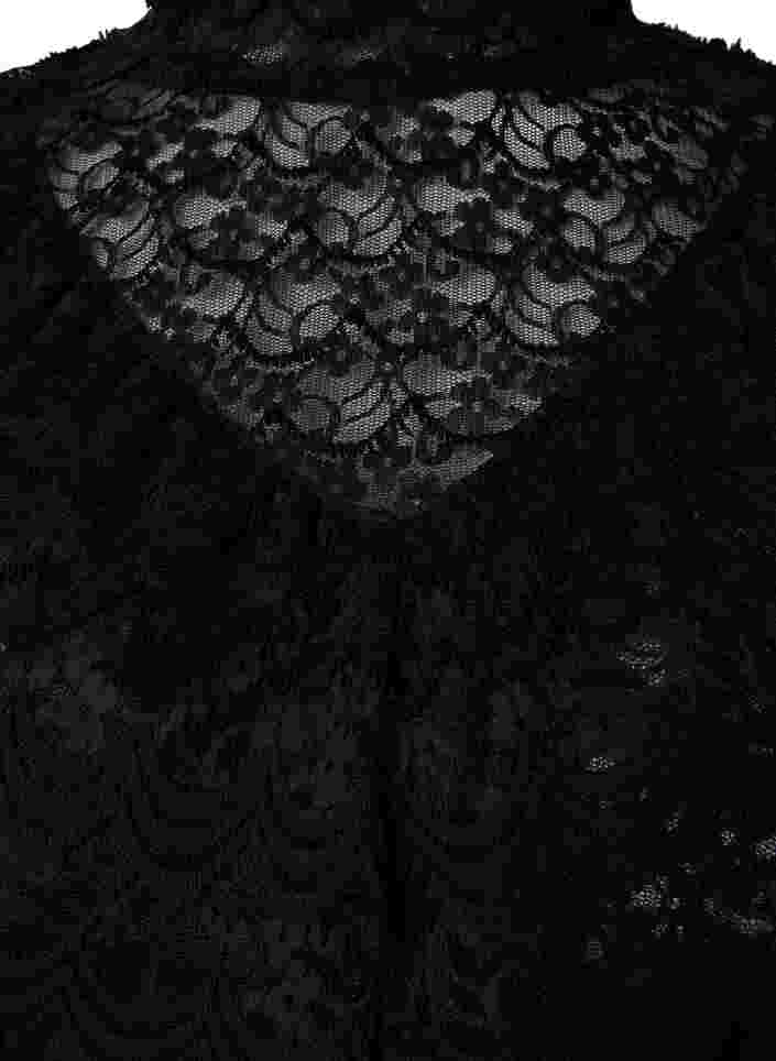 Spetsklänning med 2/4-ärmar, Black, Packshot image number 2